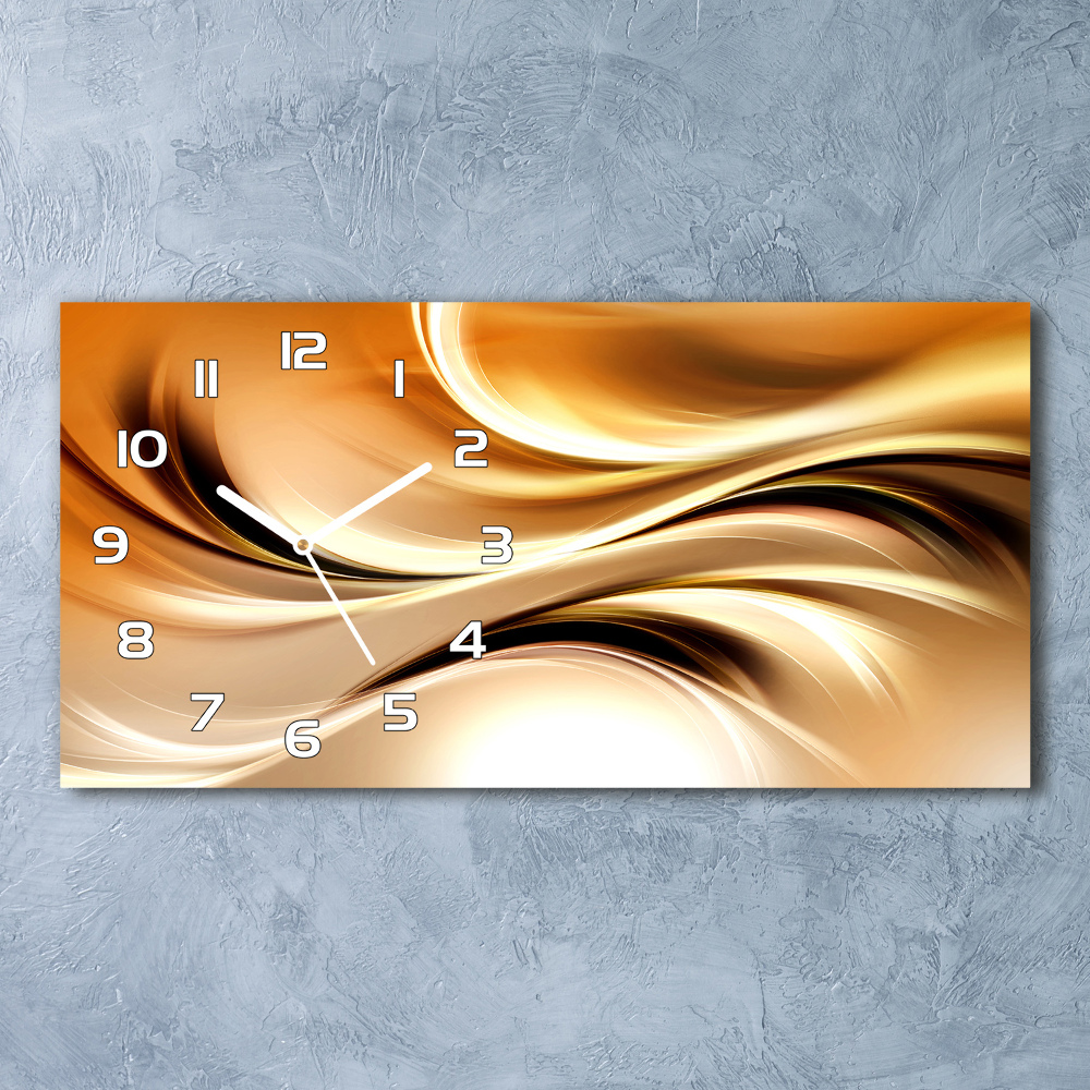 Horloge rectangulaire horizontale Vagues abstraites