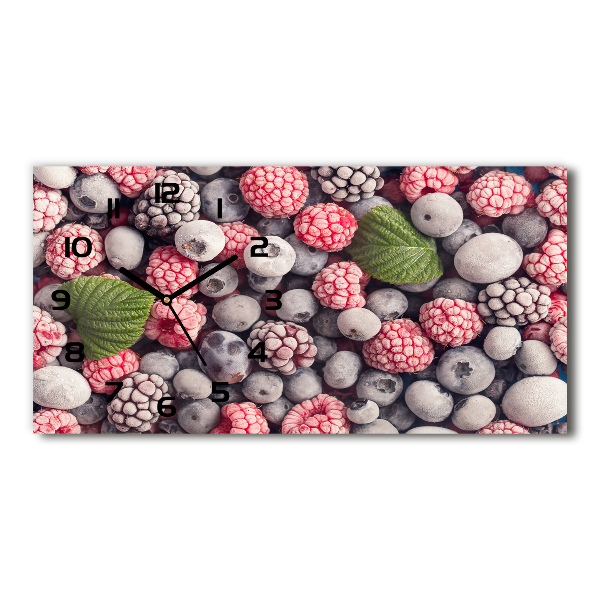 Horloge horizontale en verre Fruits des bois surgelés