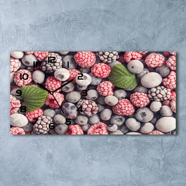 Horloge horizontale en verre Fruits des bois surgelés
