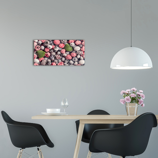 Horloge horizontale en verre Fruits des bois surgelés