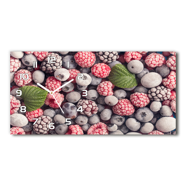 Horloge horizontale en verre Fruits des bois surgelés