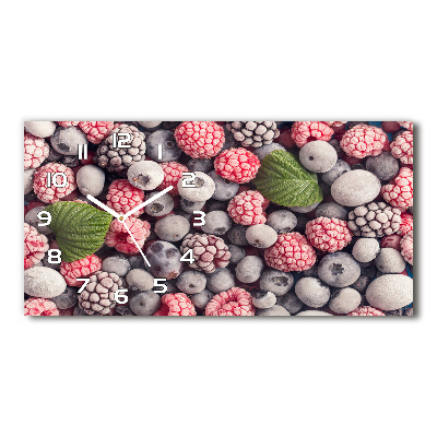 Horloge horizontale en verre Fruits des bois surgelés