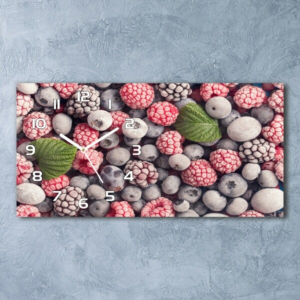 Horloge horizontale en verre Fruits des bois surgelés