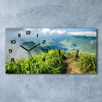 Horloge murale horizontale Sentier au sommet