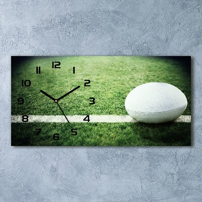 Horloge murale horizontale Ballon de rugby