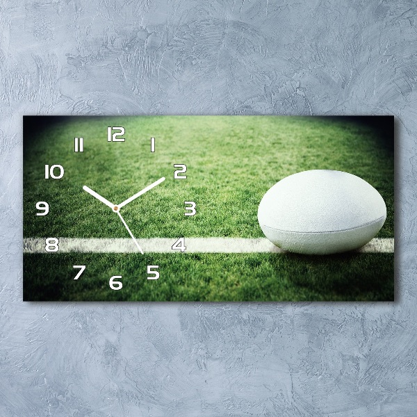 Horloge murale horizontale Ballon de rugby