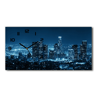 Horloge rectangulaire horizontale Los Angeles la nuit