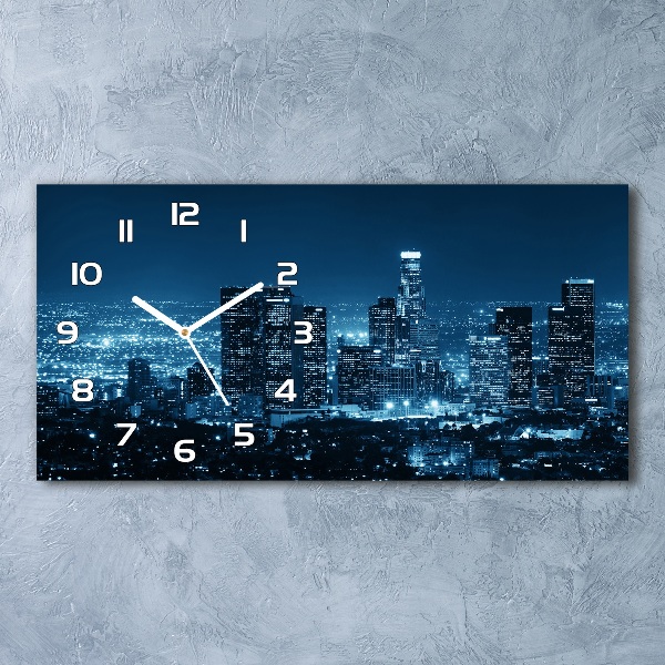 Horloge rectangulaire horizontale Los Angeles la nuit