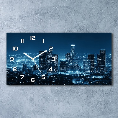 Horloge rectangulaire horizontale Los Angeles la nuit