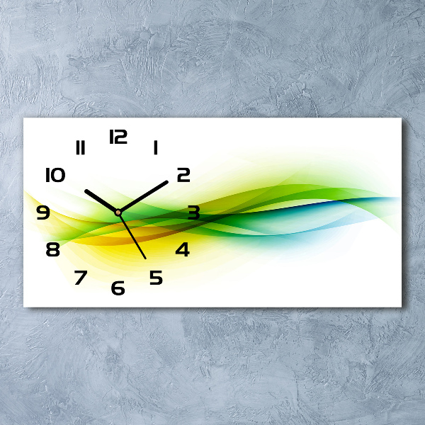 Horloge murale horizontale Vagues abstraites