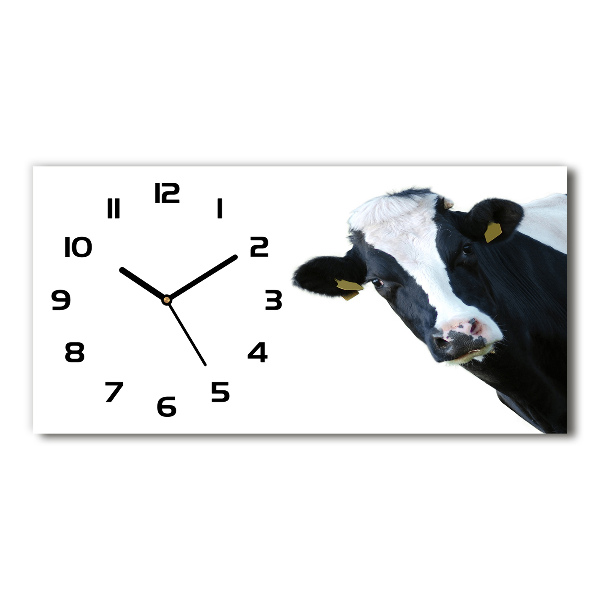 Horloge rectangulaire horizontale Vache