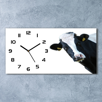 Horloge rectangulaire horizontale Vache