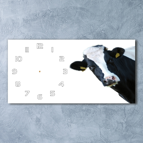 Horloge rectangulaire horizontale Vache