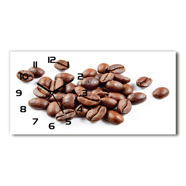 Horloge rectangulaire horizontale Grains de café