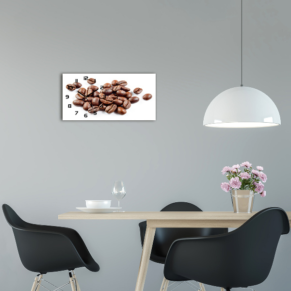 Horloge rectangulaire horizontale Grains de café