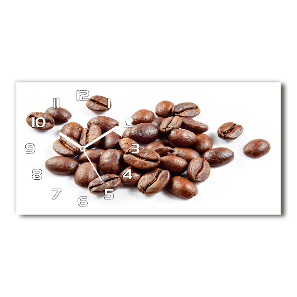 Horloge rectangulaire horizontale Grains de café