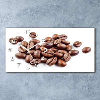 Horloge rectangulaire horizontale Grains de café