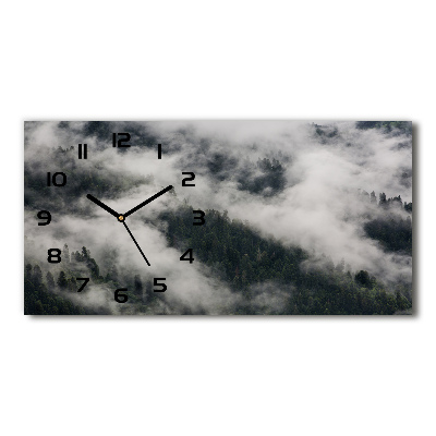 Horloge rectangulaire horizontale Brume sur la forêt