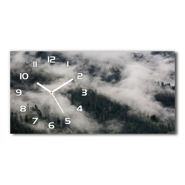 Horloge rectangulaire horizontale Brume sur la forêt