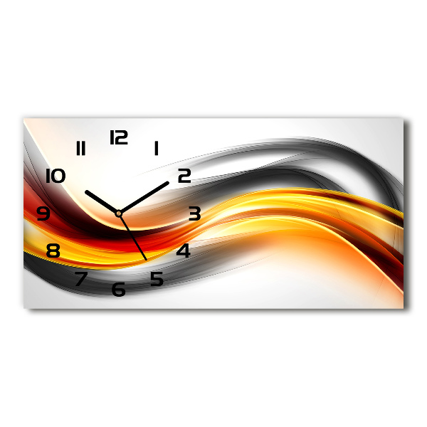 Horloge horizontale Vagues abstraites