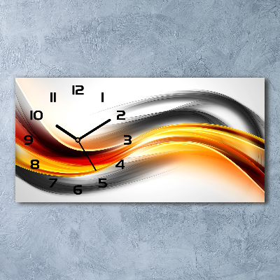 Horloge horizontale Vagues abstraites