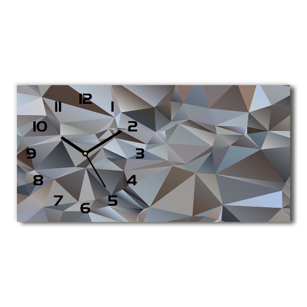 Horloge rectangulaire horizontale Triangles abstraits