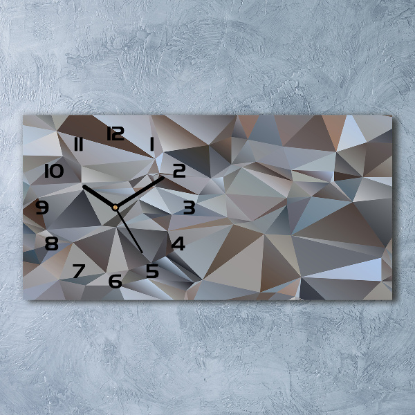 Horloge rectangulaire horizontale Triangles abstraits