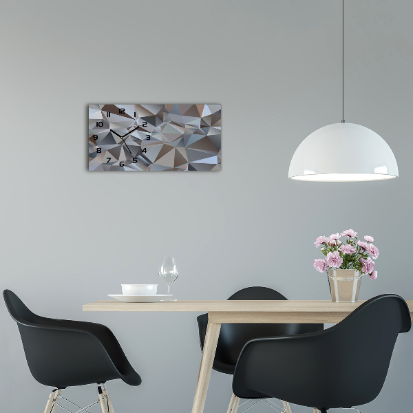 Horloge rectangulaire horizontale Triangles abstraits
