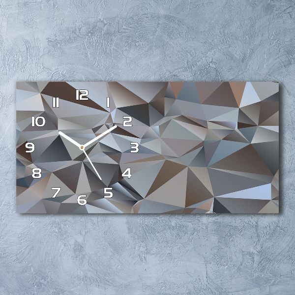 Horloge rectangulaire horizontale Triangles abstraits