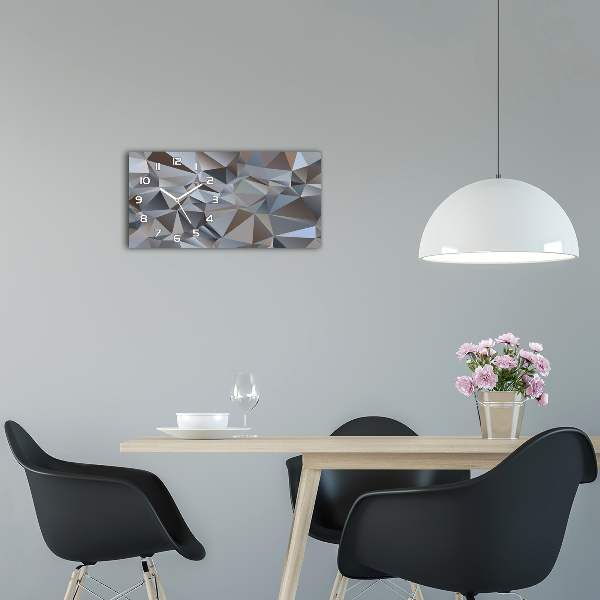 Horloge rectangulaire horizontale Triangles abstraits