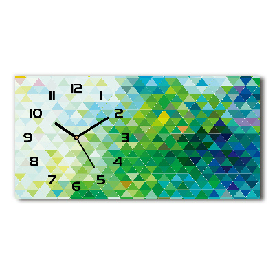 Horloge murale horizontale Triangles abstraits