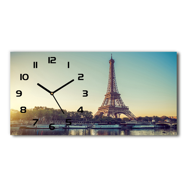 Horloge rectangulaire horizontale Tour Eiffel Paris