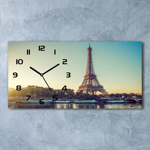 Horloge rectangulaire horizontale Tour Eiffel Paris