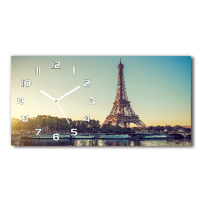 Horloge rectangulaire horizontale Tour Eiffel Paris