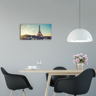 Horloge rectangulaire horizontale Tour Eiffel Paris