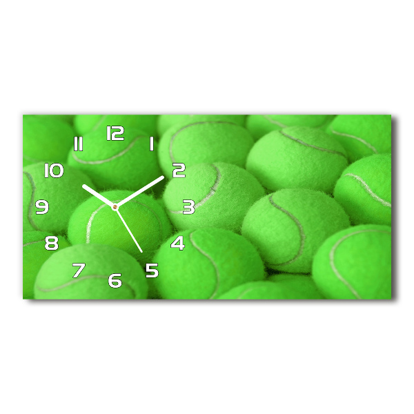 Horloge horizontale en verre Balles de tennis