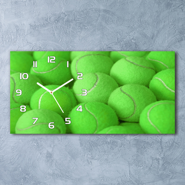 Horloge horizontale en verre Balles de tennis