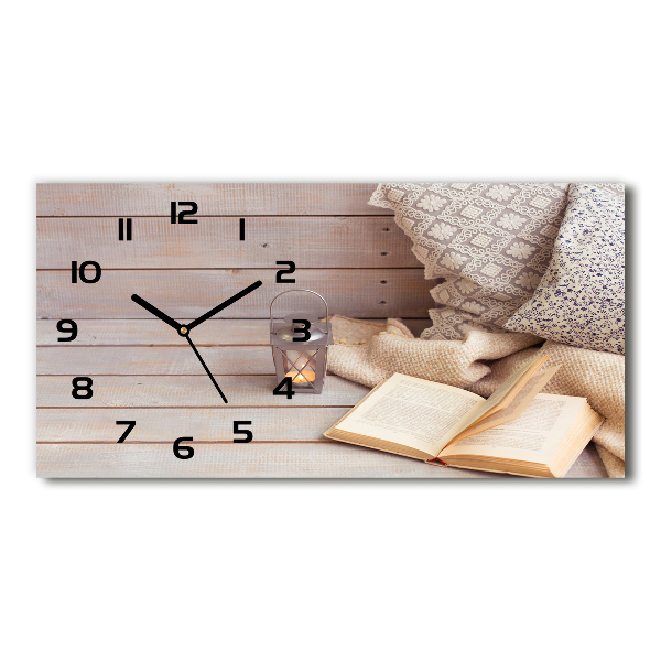 Horloge rectangulaire horizontale Se détendre avec un livre