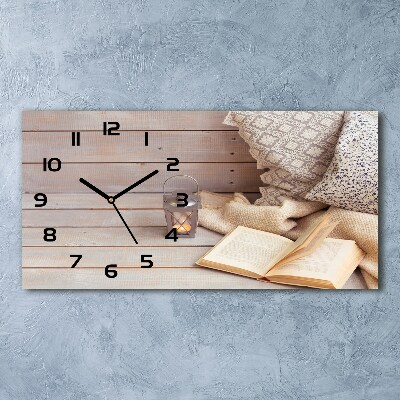 Horloge rectangulaire horizontale Se détendre avec un livre