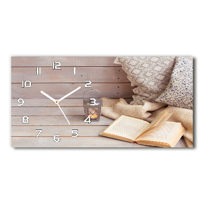 Horloge rectangulaire horizontale Se détendre avec un livre