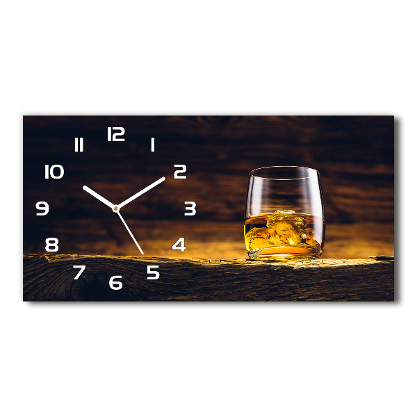 Horloge rectangulaire horizontale Bourbon dans un verre