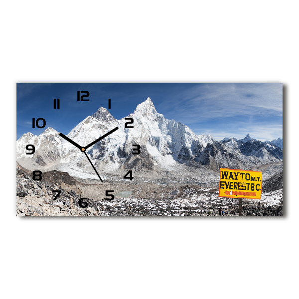 Horloge rectangulaire horizontale Mont Everest