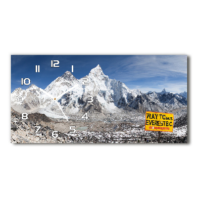 Horloge rectangulaire horizontale Mont Everest