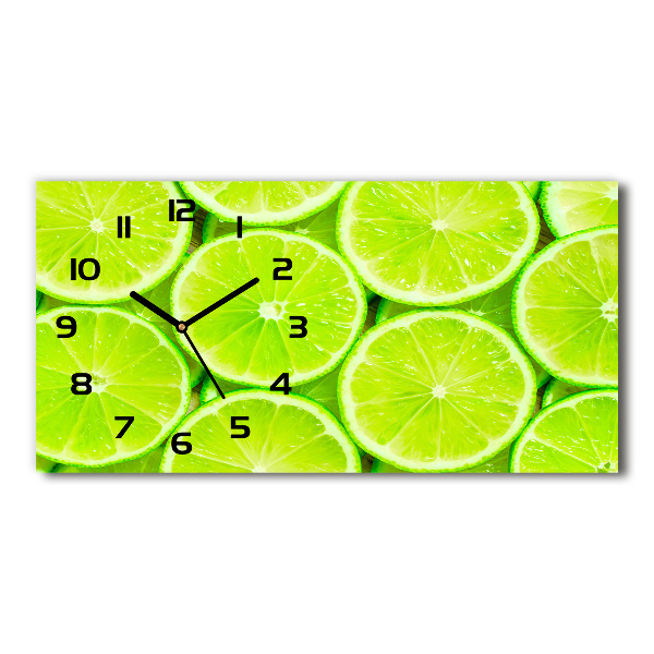 Horloge murale horizontale Citrons verts