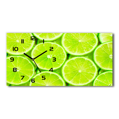 Horloge murale horizontale Citrons verts