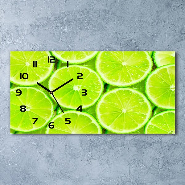 Horloge murale horizontale Citrons verts