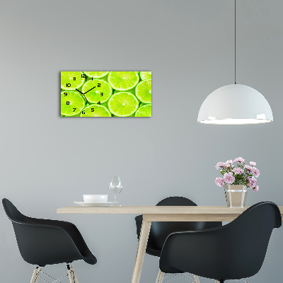 Horloge murale horizontale Citrons verts