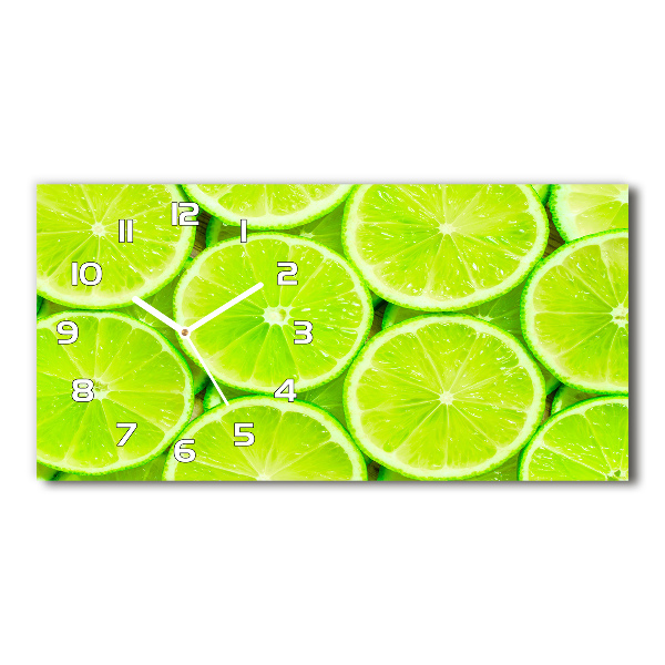 Horloge murale horizontale Citrons verts