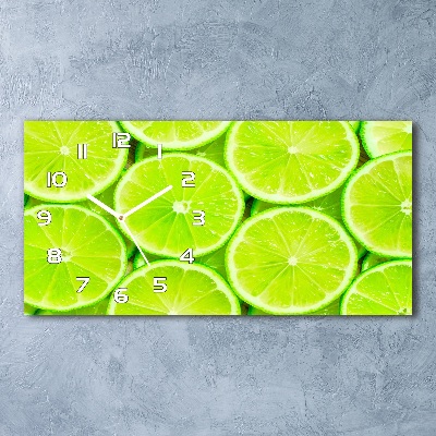 Horloge murale horizontale Citrons verts