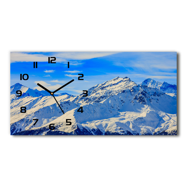 Horloge horizontale Alpes en hiver